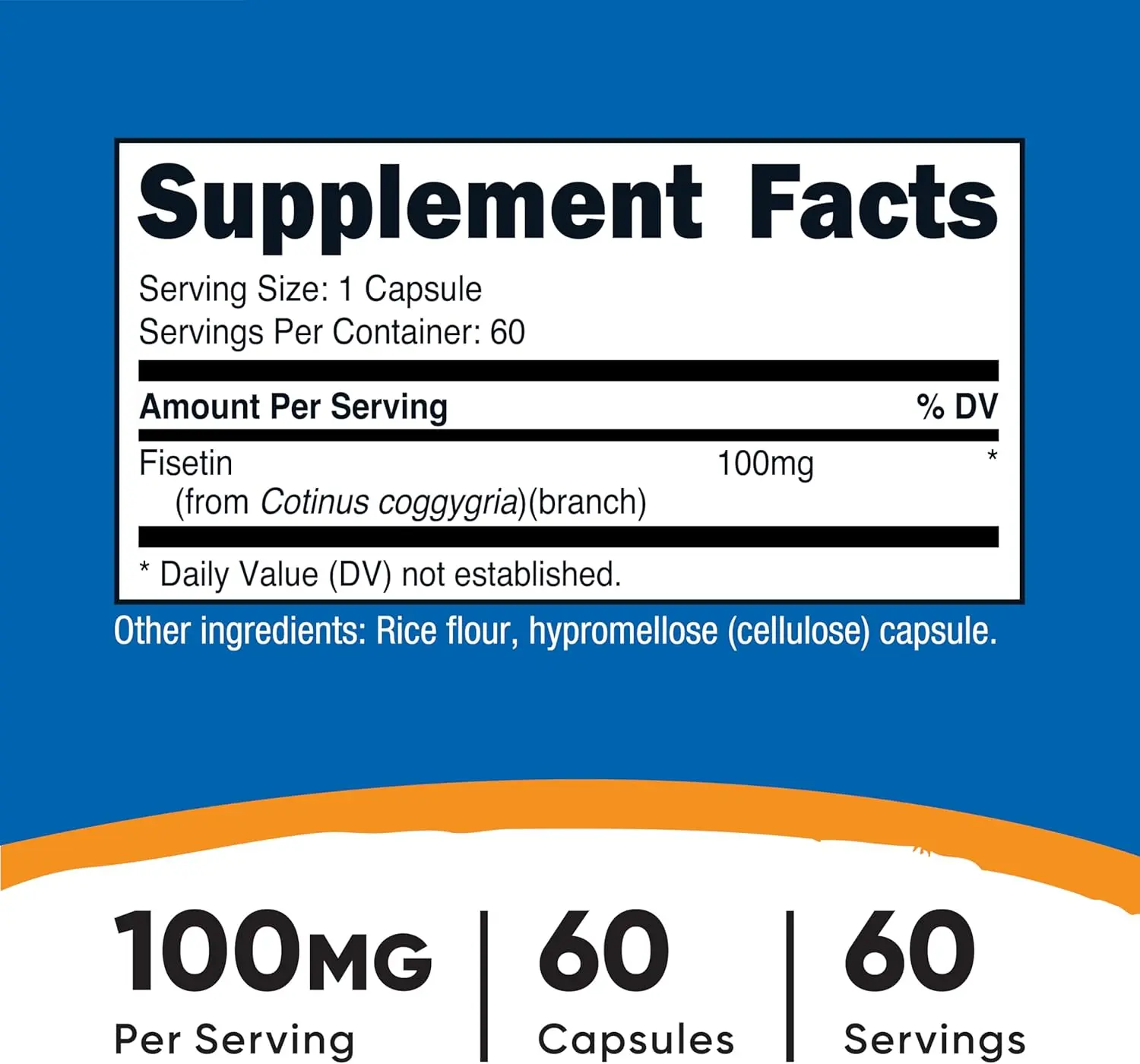 Nutricost Fisetin 100 mg Capsules